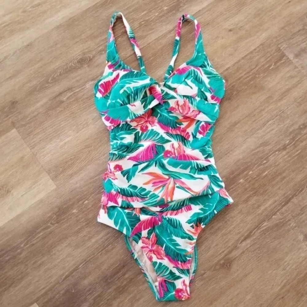 Tropical Floral One-Piece Swimsuit